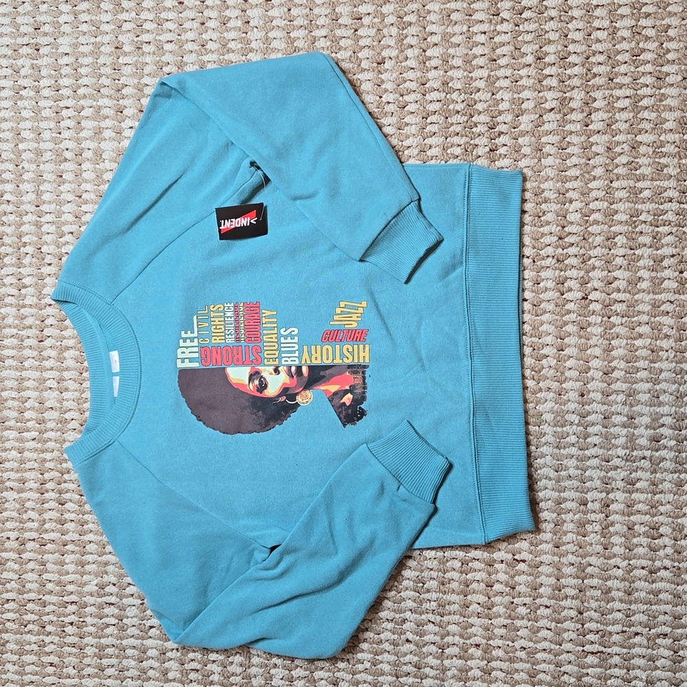 Indent Black History Equality Small Crew Sweatshirt Sweater Top Juneteenth